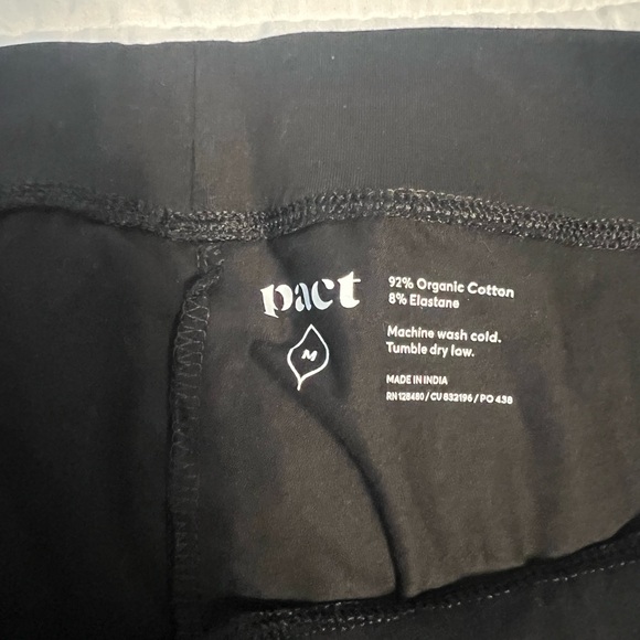 Pact Organic Cotton Black Leggings - Picture 2 of 4